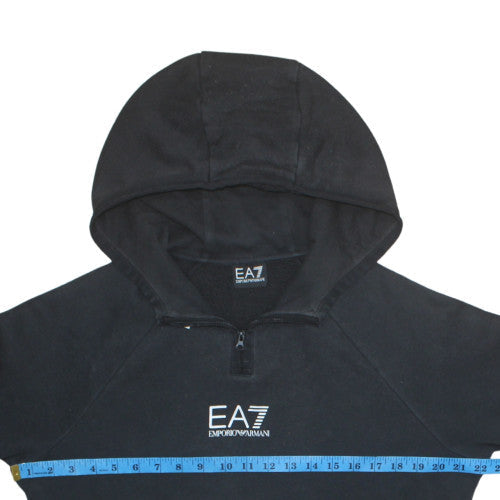 Mens UK Size M Emporio Armani Black Pullover Hoodie