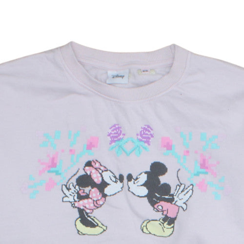 Womens UK Size 10 Disney Pink Pullover Sweatshirt