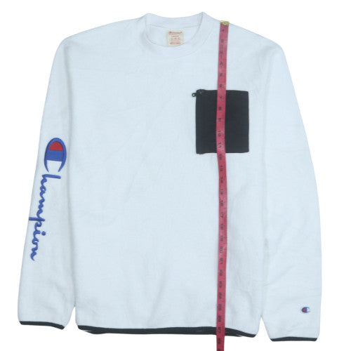Mens UK Size L Champion White Pullover Sweatshirt