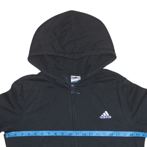 Womens UK Size L Adidas Black Full Zip Hoodie