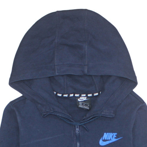 Mens UK Size M Nike Blue Full Zip Hoodie
