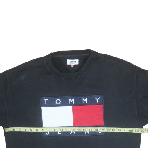 Mens UK Size XL Tommy Jeans Black Pullover Sweatshirt