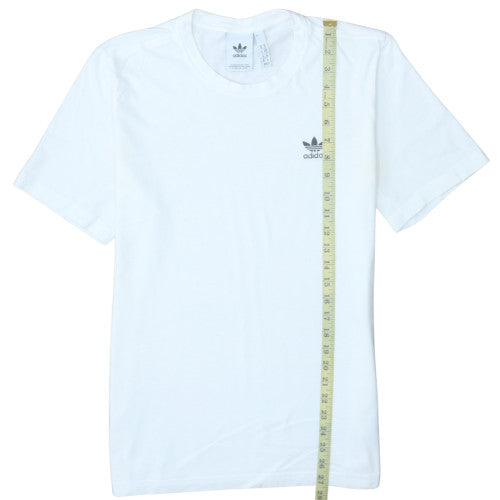 Adidas Men's White Crew Neck Short Sleeve Cotton T-Shirt M