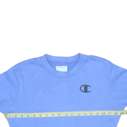 Womens UK Size L Champion Blue Pullover Sweatshirt