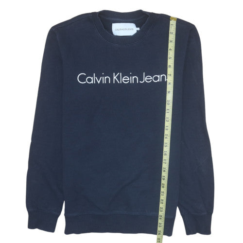 Mens UK Size M Calvin Klein Jeans Blue Pullover Sweatshirt