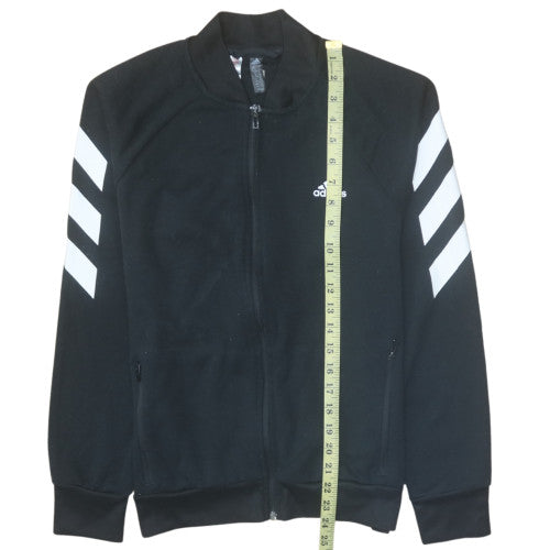 Adidas Boys Black Track Jacket 12-13 Years Full Zip Sports Top
