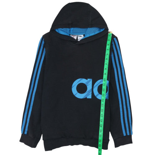 Adidas Boys Black Pullover Hoodie 13-14 Years Hooded Sweatshirt