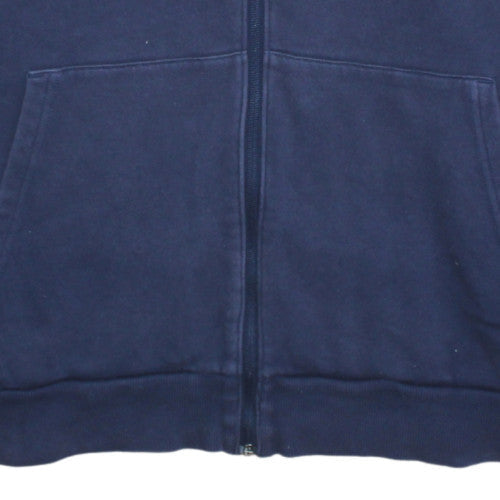 Mens UK Size M Under Armour Blue Full Zip Hoodie