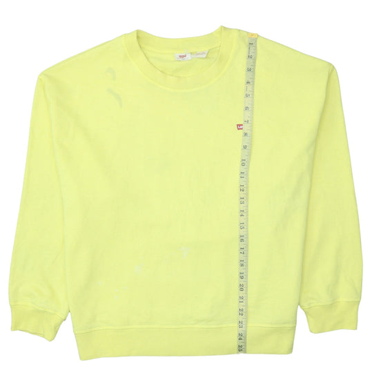 Womens UK Size 2XL Levi's Yellow Pullover Sweatshirt