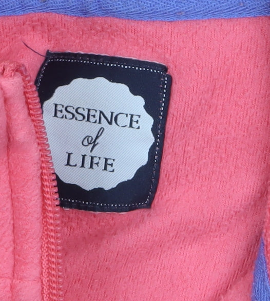 Essence of Life Women's Pink Fleece Full Zip Jacket Size 10