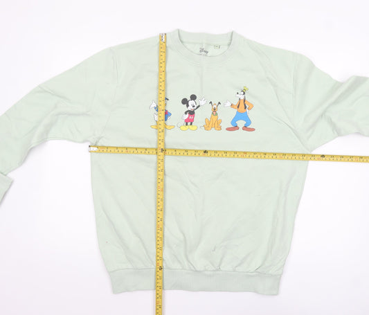 Womens UK Size 12 Disney Green Pullover Sweatshirt