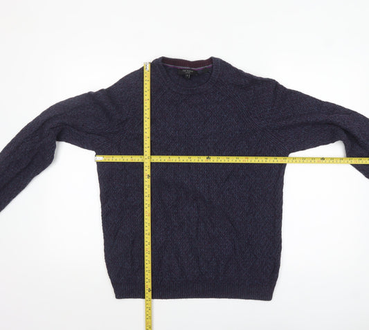 Mens UK Size M Ted Baker Blue Pullover Jumper