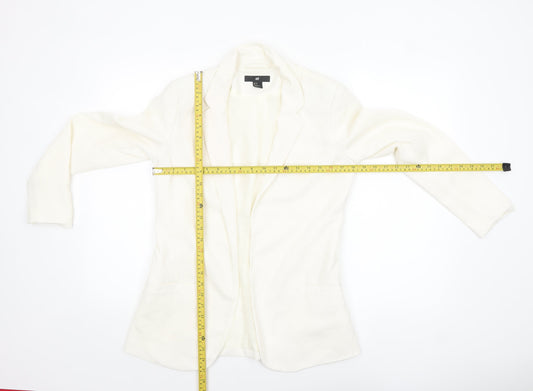 H&M Women’s Ivory Single-Breasted Blazer UK 10 Classic Fit