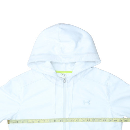 Womens UK Size XL Under Armour White Full Zip Hoodie