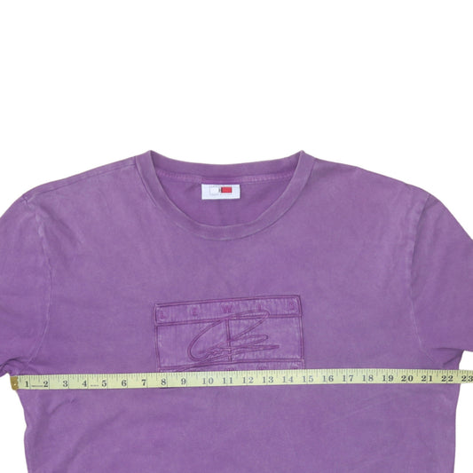 Tommy Hilfiger Men’s Purple Cotton Logo T-Shirt XL