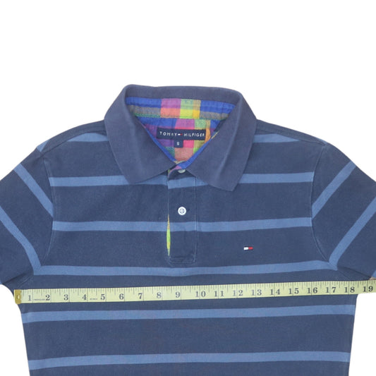 Tommy Hilfiger Men's Blue Striped Polo Shirt Size S Classic Fit