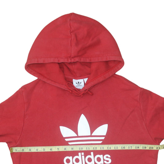 Mens UK Size M Adidas Red Pullover Hoodie