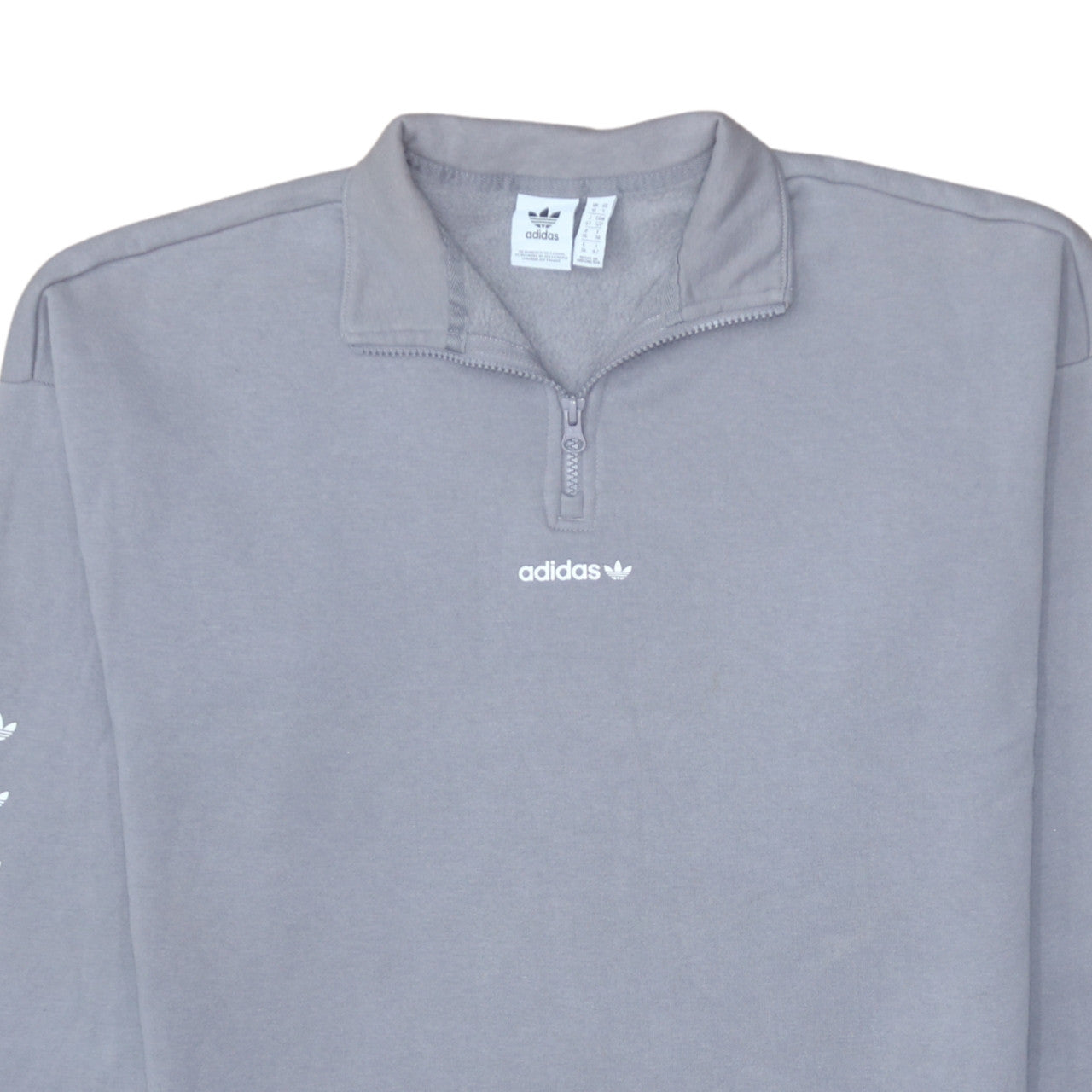 Womens UK Size 10 Adidas Grey Pullover Sweatshirt