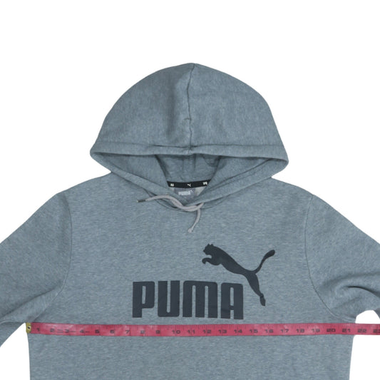 Mens UK Size M Puma Grey Pullover Hoodie
