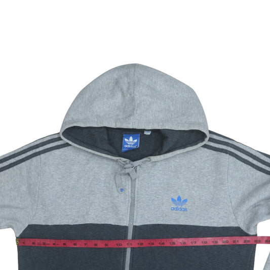 Mens UK Size M adidas Grey Full Zip Hoodie