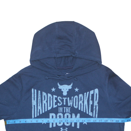 Mens UK Size M Under Armour Blue Pullover Hoodie