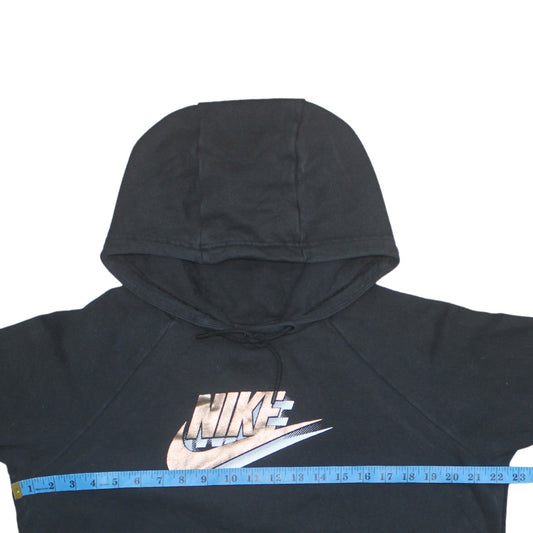 Womens UK Size M Nike Black Pullover Hoodie