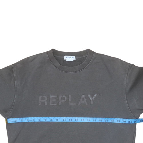 Mens UK Size M Replay Black Pullover Sweatshirt