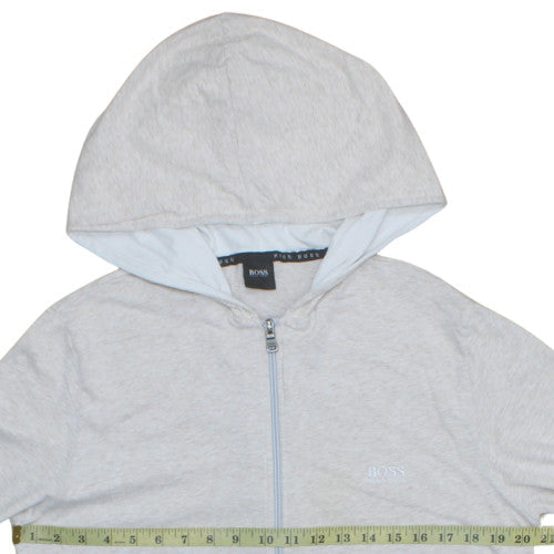 Womens UK Size M Hugo Boss Grey Full Zip Hoodie