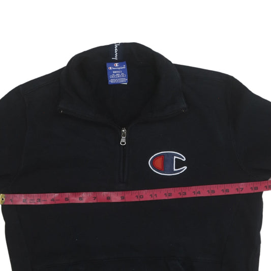 Mens UK Size S Champion Black 1/2 Zip Sweatshirt