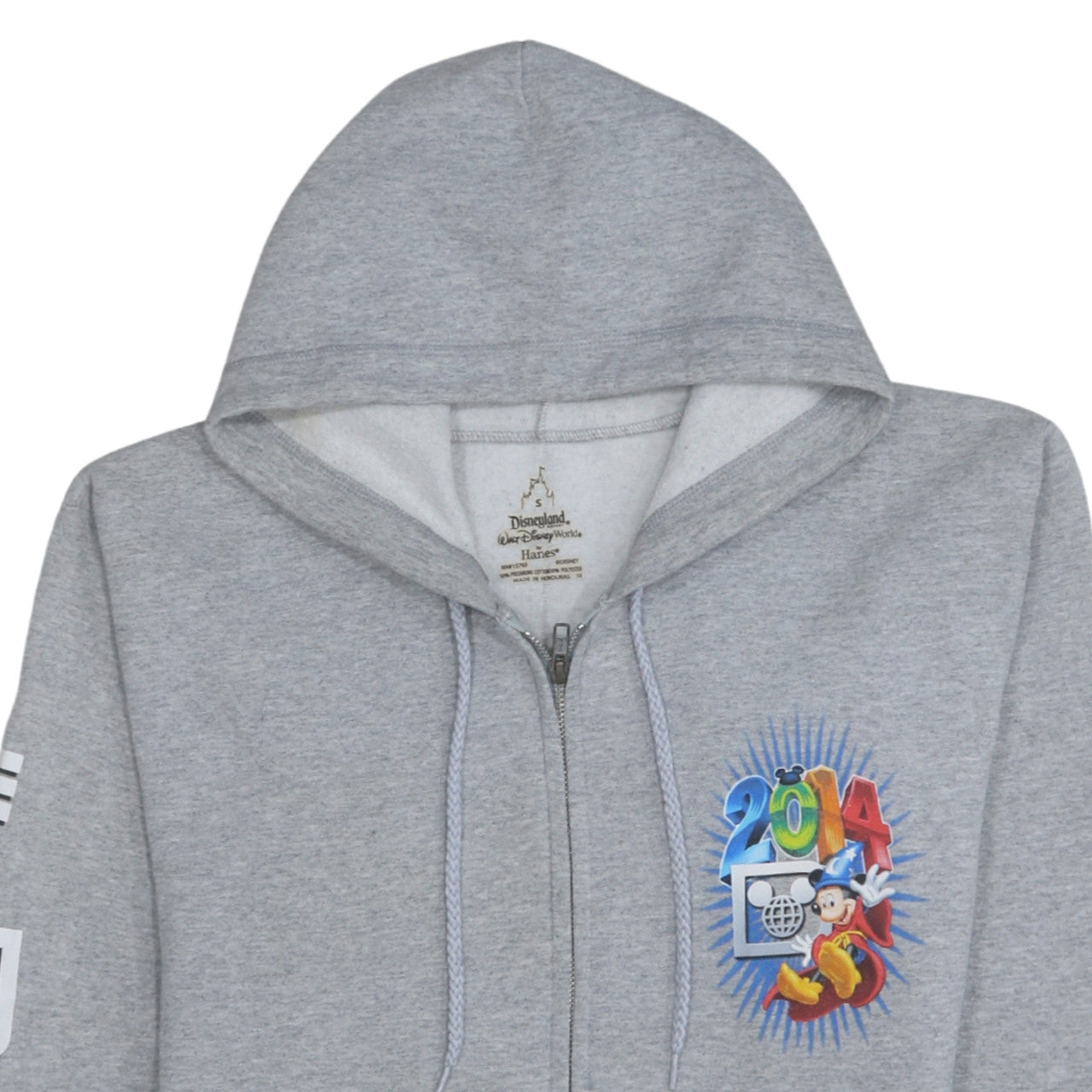 Womens UK Size S Hanes Grey Full Zip Hoodie
