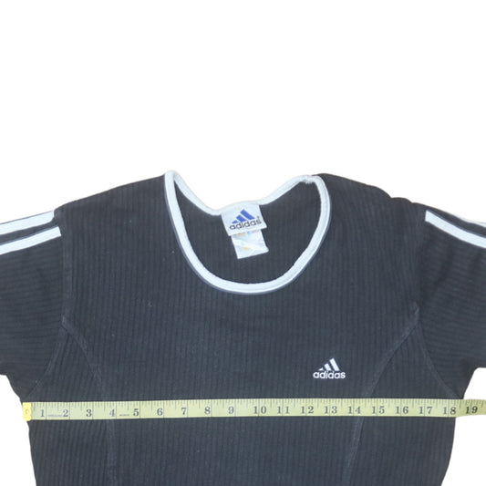Adidas Men's Black Short Sleeve Slim Fit Sports T-Shirt Size M