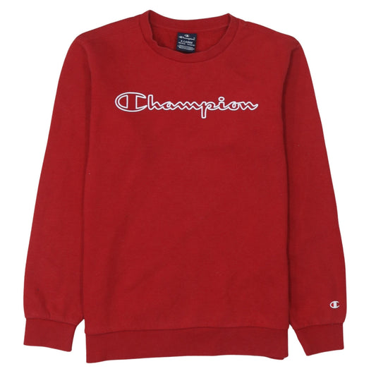Additional front view of Champion Teens Red XL Pullover Crew Neck Fleece Sweatshirt