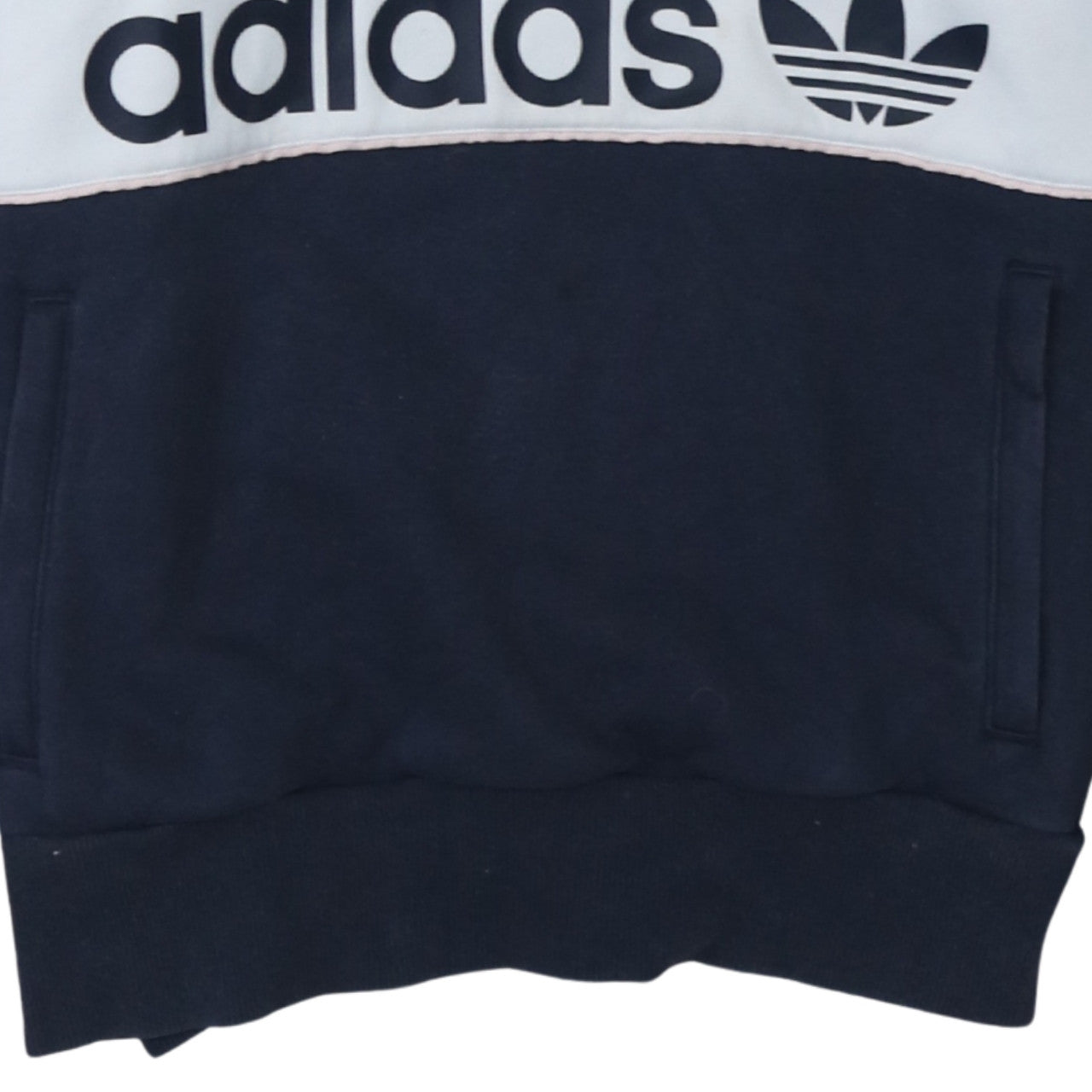 Mens UK Size S adidas Blue 1/2 Zip Hoodie