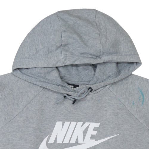 Mens UK Size M Nike Grey Pullover Hoodie