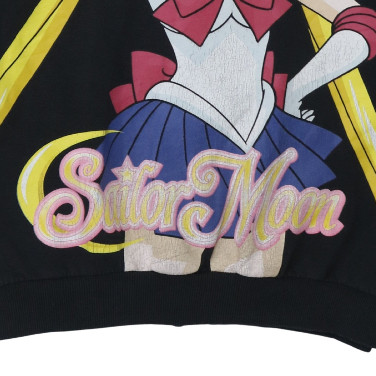 Womens UK Size 10 Sailor Moon Black Pullover Hoodie