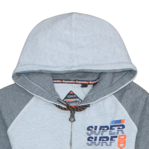 Mens UK Size M Superdry Grey Full Zip Hoodie