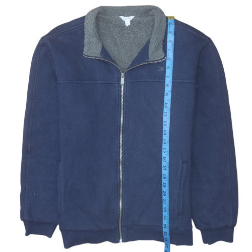 Mens UK Size L Calvin Klein Blue Full Zip Sweatshirt