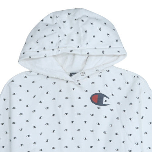 Mens UK Size L Champion White Pullover Hoodie