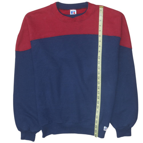 Mens UK Size L Russell Athletic Blue Pullover Sweatshirt