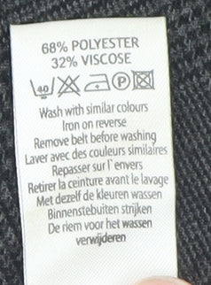 Womens UK Size 14 New Look Regular Fit Dress Pants Grey Trousers