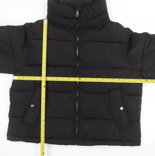 Womens UK Size L Pull & Bear Black Puffer Jacket