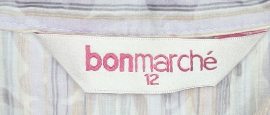 Womens UK Size 12 Bonmarché Multicoloured Tunic Blouse