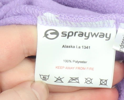 Additional view of Sprayway girls’ purple fleece full zip basic jacket age 12-13 years