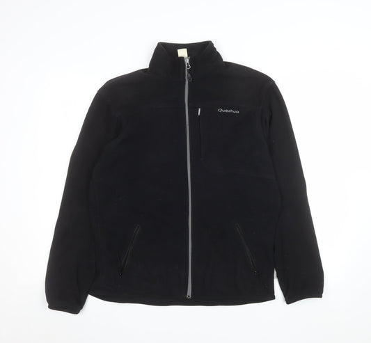 Mens UK Size M Quechua Black Basic Jacket