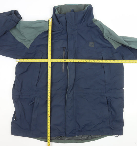 Mountain Warehouse Men's Blue 2XL 3-in-1 Waterproof Hiking Jacket