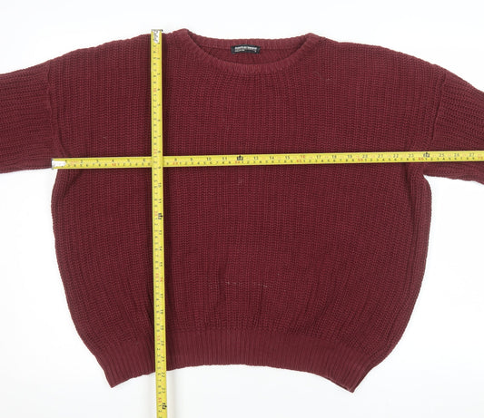 American Apparel Men’s Red Cotton Chunky Knit Jumper M