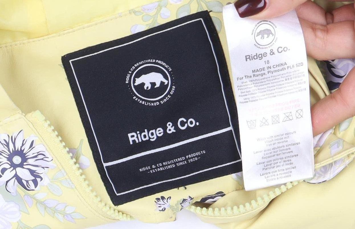 Ridge & Co. Women’s Yellow Floral Waterproof Rain Coat Size 18