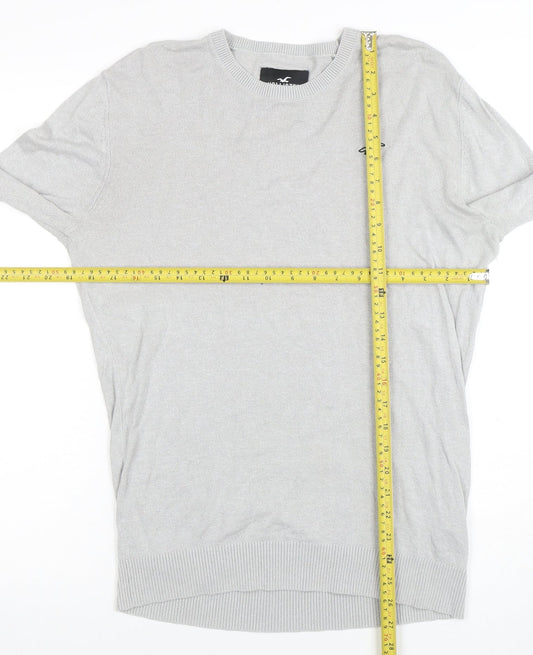 Mens UK Size L Hollister Grey Pullover Jumper
