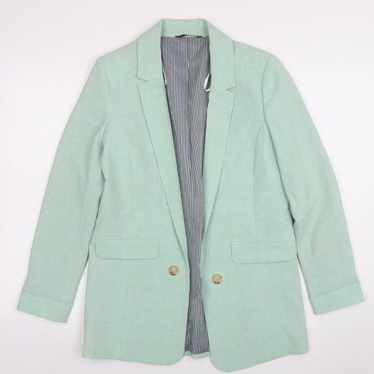 Womens UK Size 8 George Regular Green Blazer
