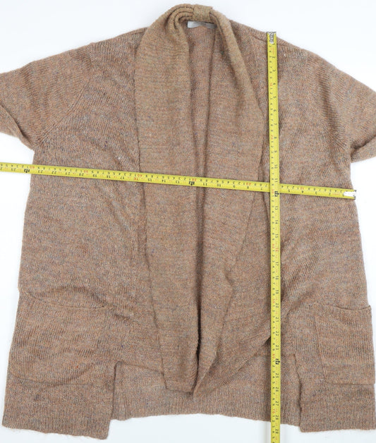 TU Women’s Beige Knit Open Front Long Sleeve Cardigan Size L